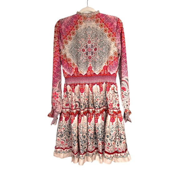 Anthropologie Siddhartha Bansal Dakota Peasant Dress Boho Printed Size Small - Picture 9 of 9